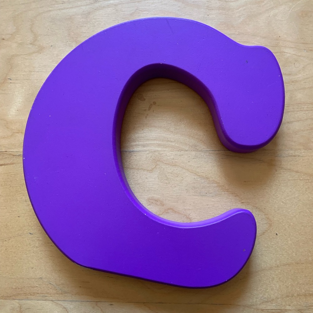 🖤5 for $20- Wall Hanging tabletop Home Decor Wall Art Back To Class Purple “C”